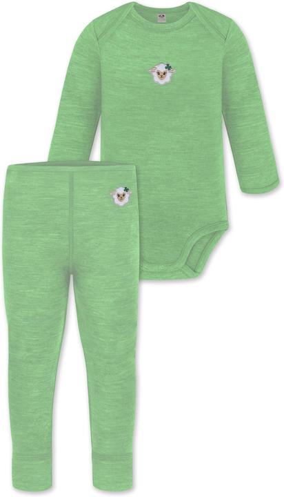 Actual product image Normani Merino body long sleeve and baby merino trousers - 9581 (86)