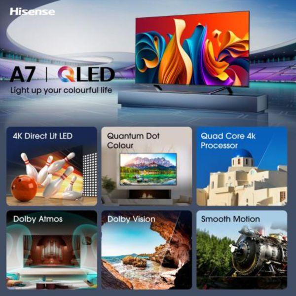 Image du produit Hisense TV TV 50A7NQ 50" 4K, QLED, 60Hz (50", QLED, 4K, 2023)