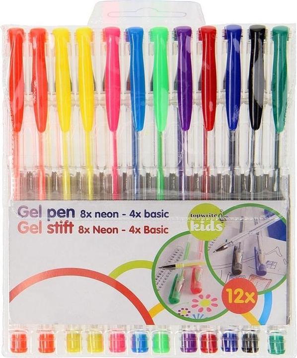 Topwrite Rinkinys Gelstifte (8 Neon + 4 Standard) (Mehrfarbig, 12 x)
