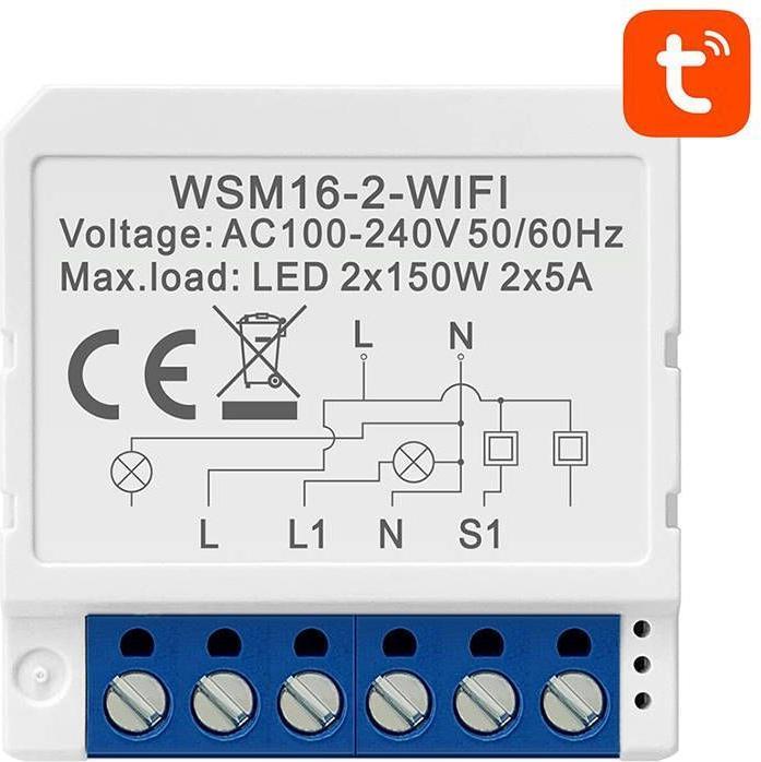 Image du produit Avatto Module de commutation intelligent WiFi WSM16-W2 TUYA (Actionneur de chauffage)