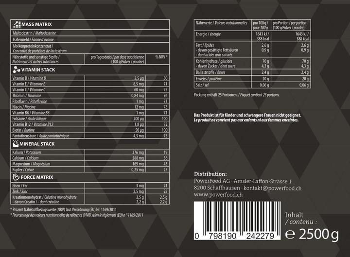 Produktbild PowerFood One Mass Builder (Vanilla ice, 1 Stk., 2760 g)