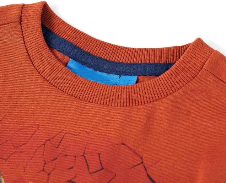 Immagine prodotto VidaXL Camicia da bambino a maniche lunghe marrone ruggine 128,Materiale: 100 (128)