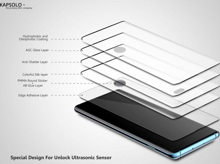 Actual product image Kapsolo Display protection glass - full-surface display protection with rounded edges - Temperg (10 Piece, Samsung Galaxy Note 20)