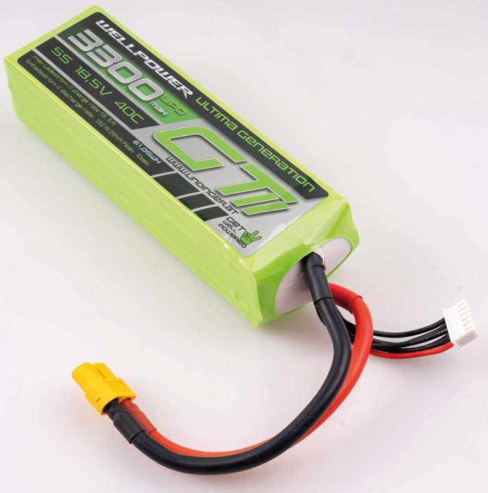 Produktbild Wellpower LIPO AKKU ULTIMA GT II 3300 MAH / 18,5 Volt 5S 40/80C CH5/8 XT-60 (18.50 V, 3300 mAh)