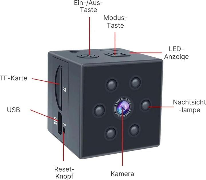 Image du produit Hermex MD23 Mini-caméra de surveillance (1920 x 1080 Pixels)