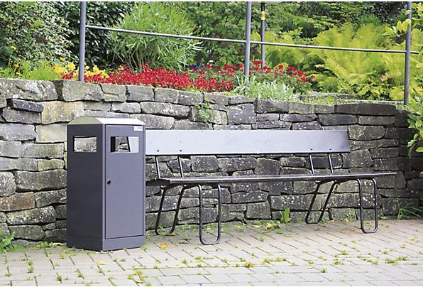 Immagine prodotto Contenitore per rifiuti con posacenere, capacità 40 l, grigio antracite. (40 l)