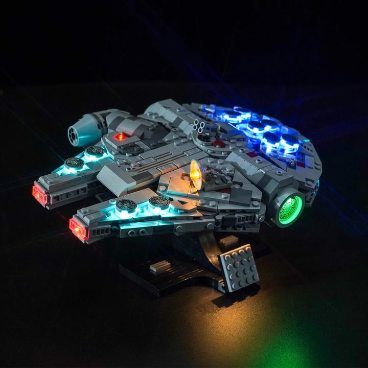 Actual product image BrickBling LED light set for LEGO Star Wars: Millennium Falcon (75375) incl. remote control