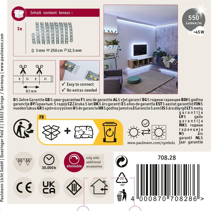 Actual product image Paulmann MaxLED 500 Stripe (Daylight, 250 cm, Indoor)