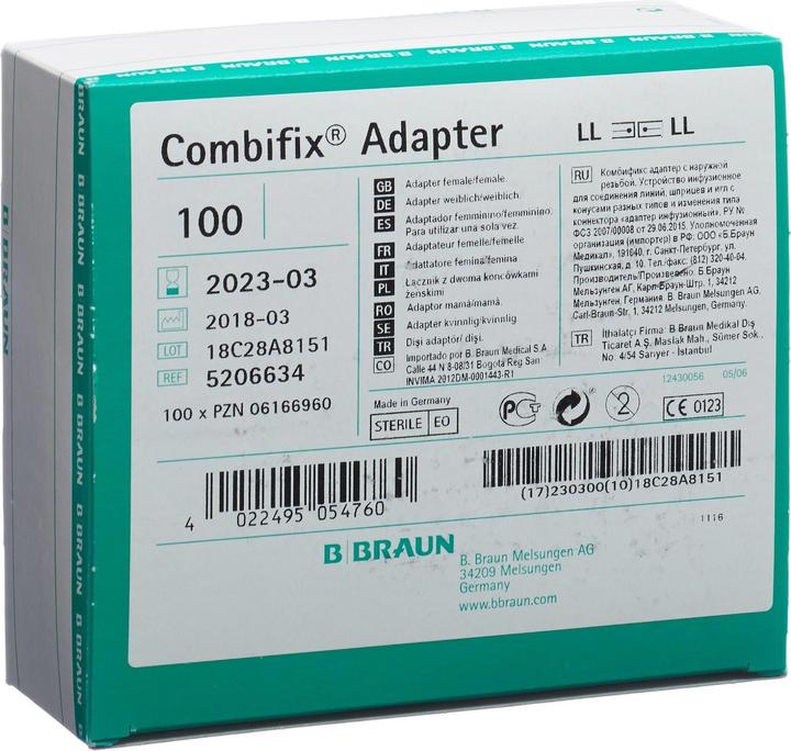 Produktbild Combifix Adapter Luer Lock weiblich-weiblich, 100 Stück