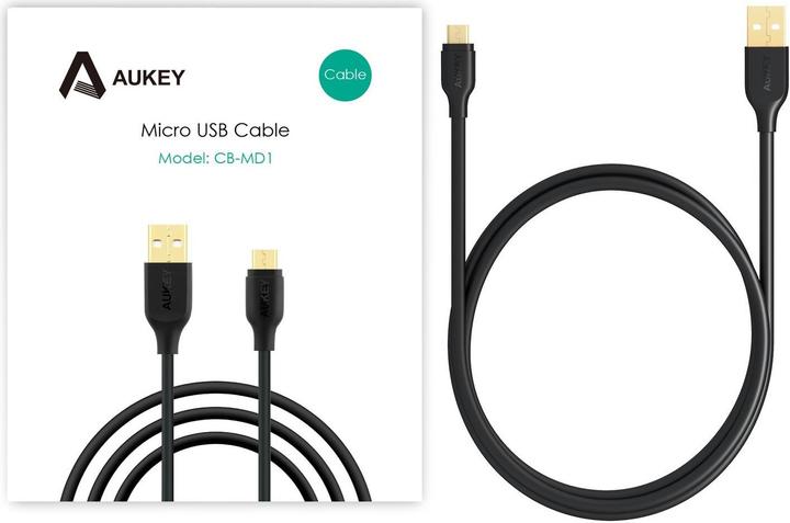 Actual product image Aukey Micro USB Gold (1 m, USB 2.0)