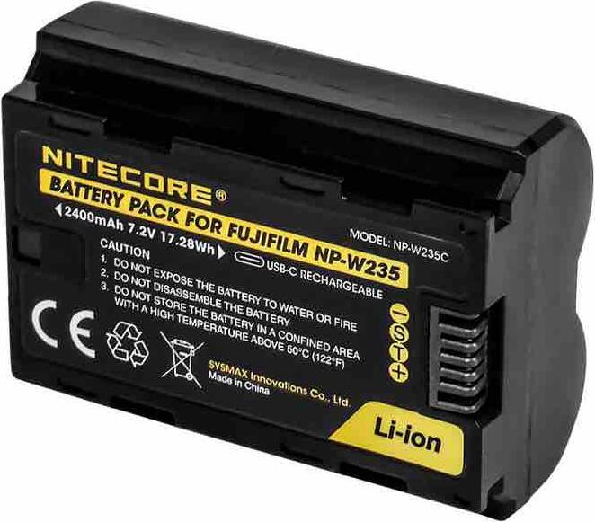 Produktbild Nitecore NP W235C USB C Rechargeable ( Fuji NP W235 Battery ) (Kamera Akku)
