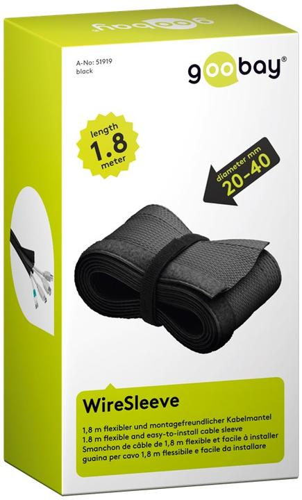 Image du produit Goobay Gaine de câble flexible avec Velcro (Gaines pour câbles, 180 cm)
