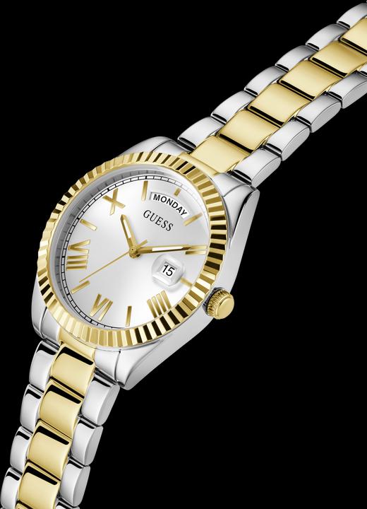 Immagine prodotto Guess P SLV CS W/ P GLD TOP PART / SUN WHT DAY/DATE DL / P SLV & GLD BRCT Orologio da polso (36 mm)