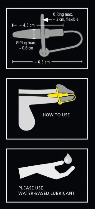 Actual product image You2Toys Penis plug with glans ring