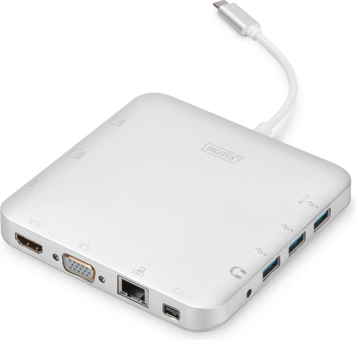 Produktbild Digitus Universal Dockingstation USB 3.1 Typ C MicroSD SD (USB-C, 11 Ports)