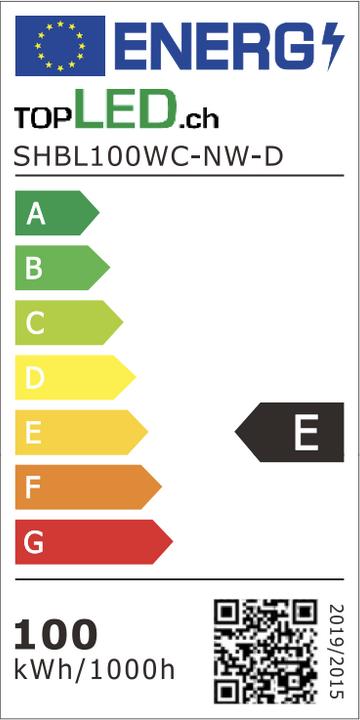 Energie-Label TL Highbay LED Hallenstrahler 100W 4000K 12000 Lumen IP65 DALI (12000 lm)