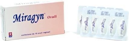 Actual product image Miragyn 10 Vaginal Ovules (Vaginal suppositories)