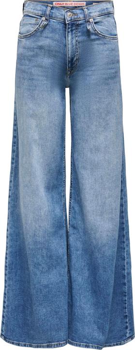 Only ONLCALIFORNIA Mittlere Taille Weiter Beinschnitt Jeans Jeans mit weitem Bein (W27/L32)
