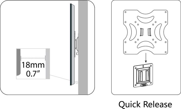Actual product image Digitus universal wall mount iki 37 inch (Wall, 37", 37 kg)