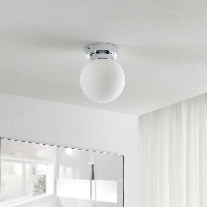 Actual product image Lindby Tavino ceiling light, ball shade, chrome (E14)