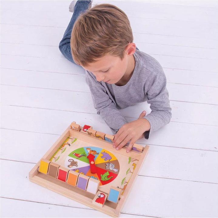 Actual product image Bigjigs Wooden game Crack the Code (Multilingual)