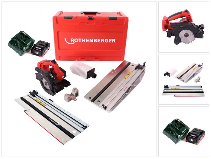 Image du produit Rothenberger PIPECUT mini scie universelle sans fil 18 V 125 mm + 1x batterie 4,0 Ah + chargeur + guide-chaîne