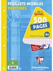 Produktbild Clairefontaine Feuillets mobiles perfor‚s, A4, quadrill‚ 5x5