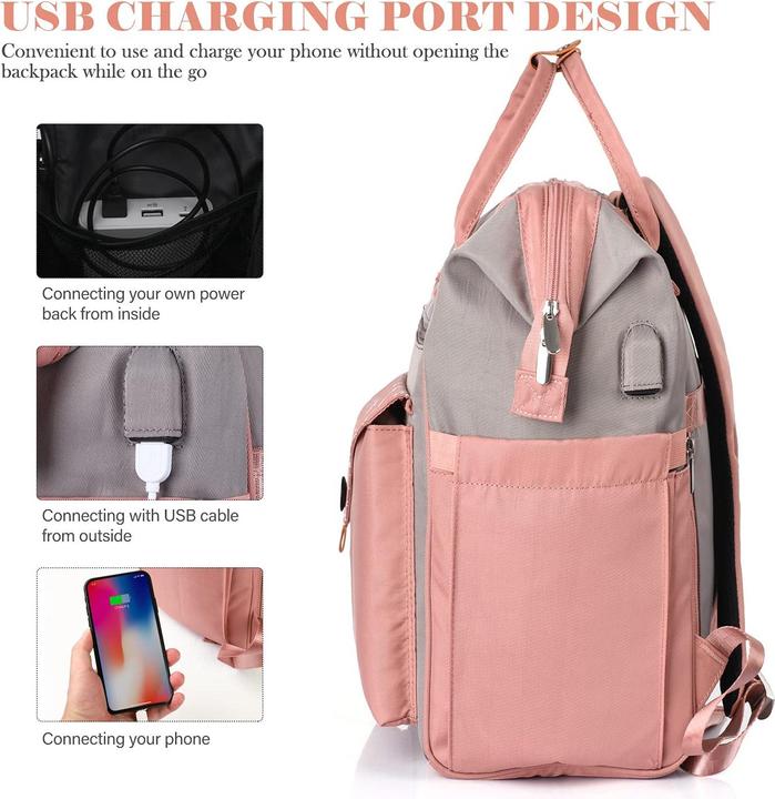 Produktbild Only-Bags.Store Laptop-Rucksack 15,6 Zoll Schulrucksack Teenager wasserdichte Schultasche Anti-Diebstahl mit