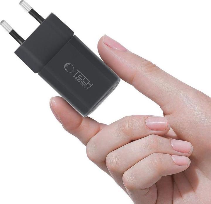 Image du produit Tech-Protect NCM33W 2-port PD33W/QC3.0 wall charger - black (33 W)