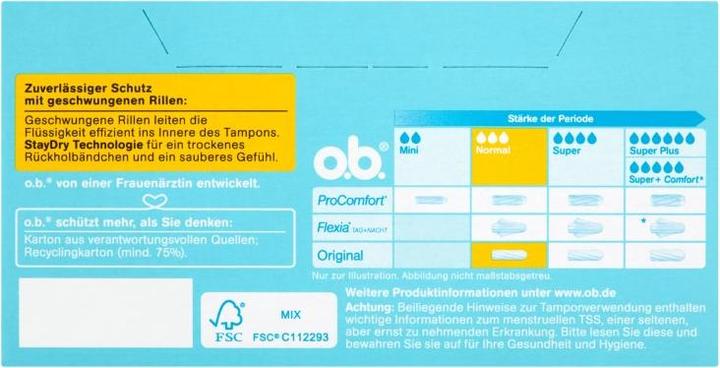 Energie-Label o.b. Pro Comfort Normal (32 x, Normal)