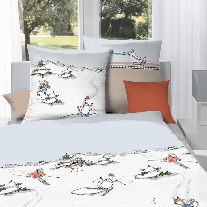 Actual product image Kaeppel Beaver Bed Linen On Fast Skids natural (Pillowcase, 135x200 cm + 80x80 cm)