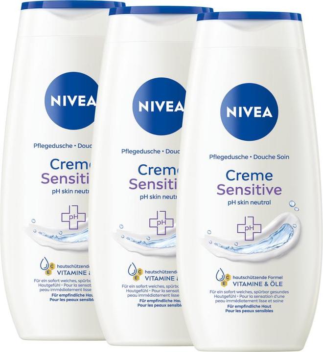 NIVEA Pflegedusche Creme Sensitive Trio (750 ml)