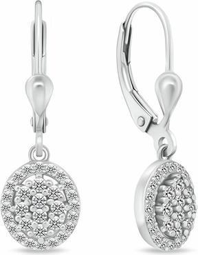 Brilio Silver - Glittering earrings with zircons PE060