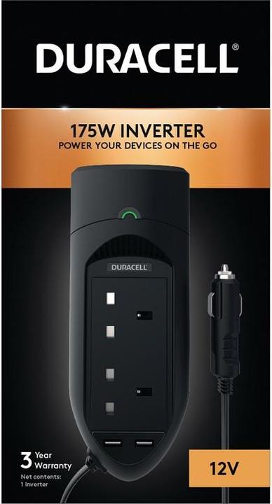 Immagine prodotto Duracell Inverter con doppia presa inglese da 175W