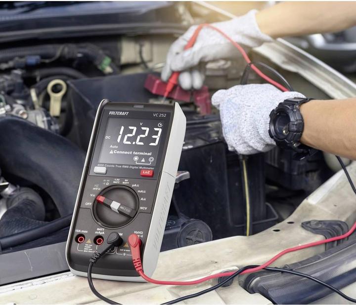 Actual product image Voltcraft VC252 Hand-held multimeter calibrated (ISO) digital CAT III 600 V display (CAT III 600V)