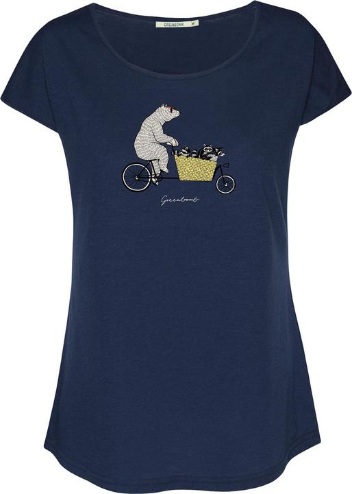 Greenbomb Women's Bike Cargo Raccoon Cool T-Shirt