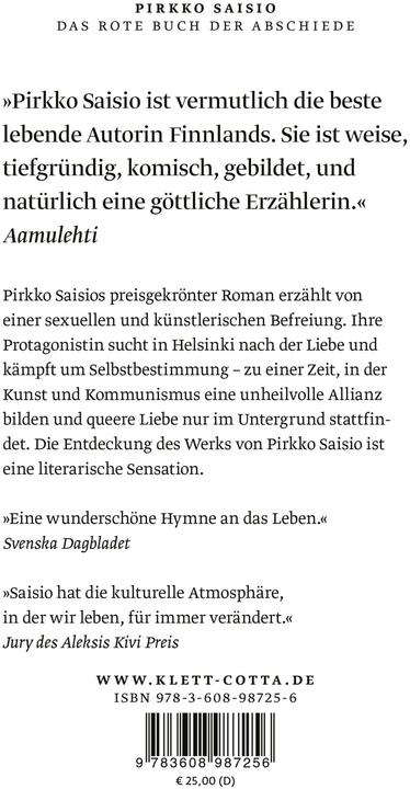 Produktbild Das rote Buch der Abschiede (Deutsch, Pirkko Saisio, 2023)