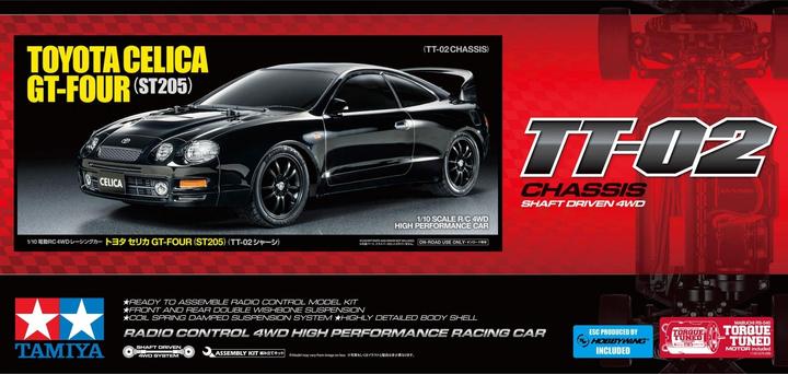 Produktbild Tamiya 1:10 RC Toyo. Celica GT-Four ST205 TT-02 (Kit)
