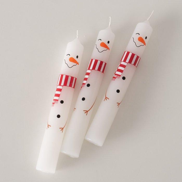 Produktbild Boltze Home Weihnachtskerze Palina 2 Stück, Rot/Weiss (3 Stk.)