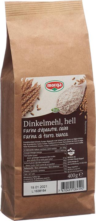 Produktbild Morga Dinkelmehl hell Bio (400 g)