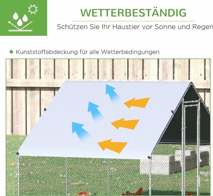 Produktbild PawHut Hühnerstall mit Plane