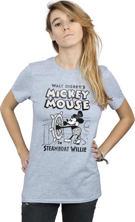 Immagine prodotto Disney Mickey Mouse Steamboat Willie Maglietta Ampia Donna (3XL)