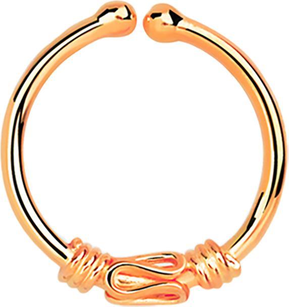 Immagine prodotto Star Piercing Fake Septum mit kleiner Seilwindung und Drahtmuster rosegold (Argento 925)