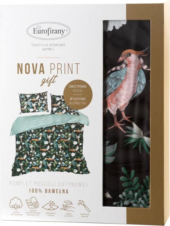 Produktbild Eurofirany NOVA PRINT GIFT BOX Bettwäscheset in einer Kartonverpackung aus Baumwollsatin mit einem Motiv aus wu (Duvetbezug, 220 x 200 cm)