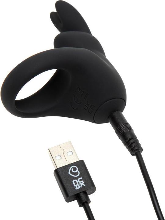 Actual product image Happy Rabbit Cock Ring Black (3 cm)