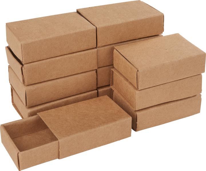 Image du produit VBS Boîtes d'allumettes "papier kraft", 5 cm, 12 pièces