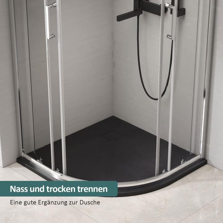 Produktbild Emke Duschwanne aus SMC, 80x80cm, Viertelkreis, Pflegeleicht und Rutschhemmend, Einfache Installation