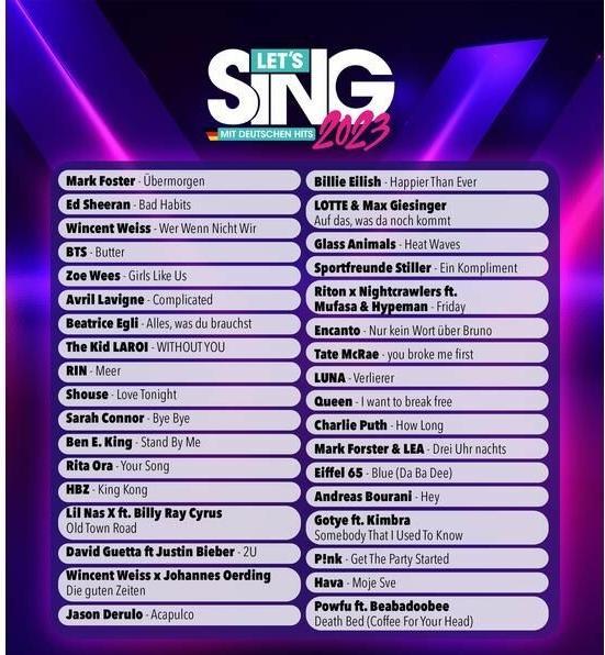 Image du produit Ravenscourt Let's Sing 2023 German Version (+ 2 Mics) (PS5, DE)