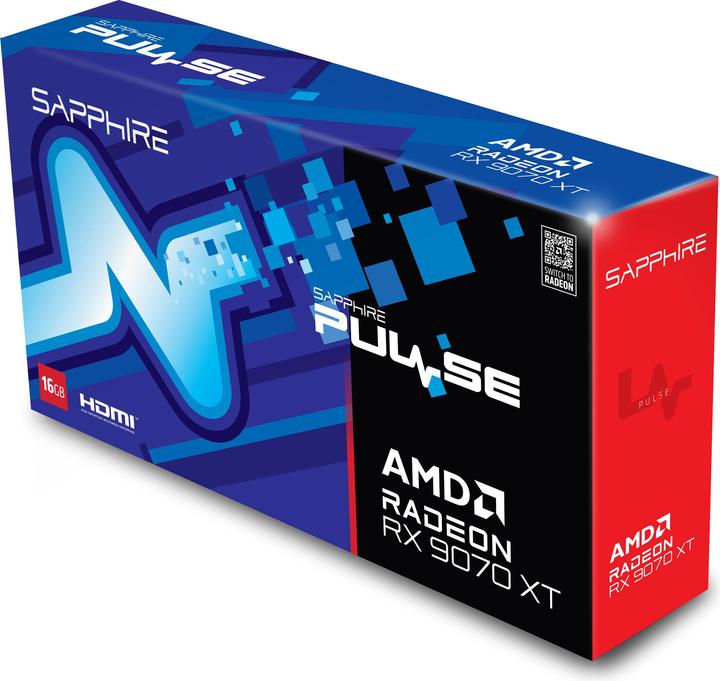 Actual product image Sapphire Pulse Radeon RX 9070 XT Gaming (16 GB)