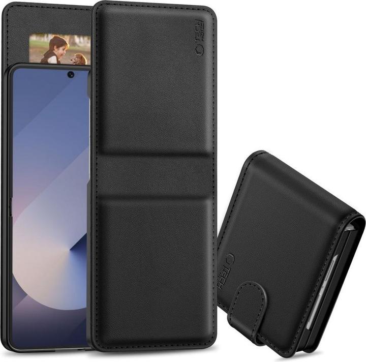 Actual product image Tech-Protect Wallet Case für Samsung Galaxy Z Flip 7 - Schwarz (Samsung Galaxy Z Flip7)